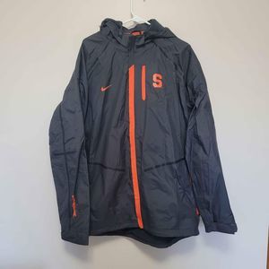 Nike Syracuse University CUSE Grey Full Zip Rain Jacket Size XL